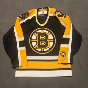 Vintage Boston Bruins KOHO Hockey Jersey Black Yellow Youth Small Medium CCM NHL